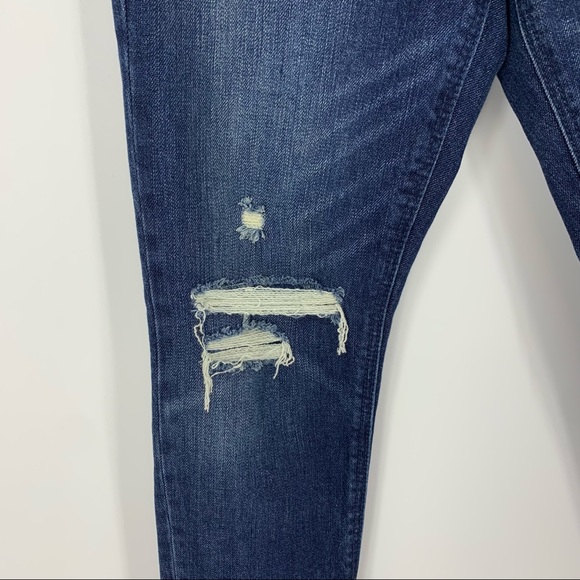 Old Navy Power Straight High Rise Distressed Jeans - Picture 6 of 10